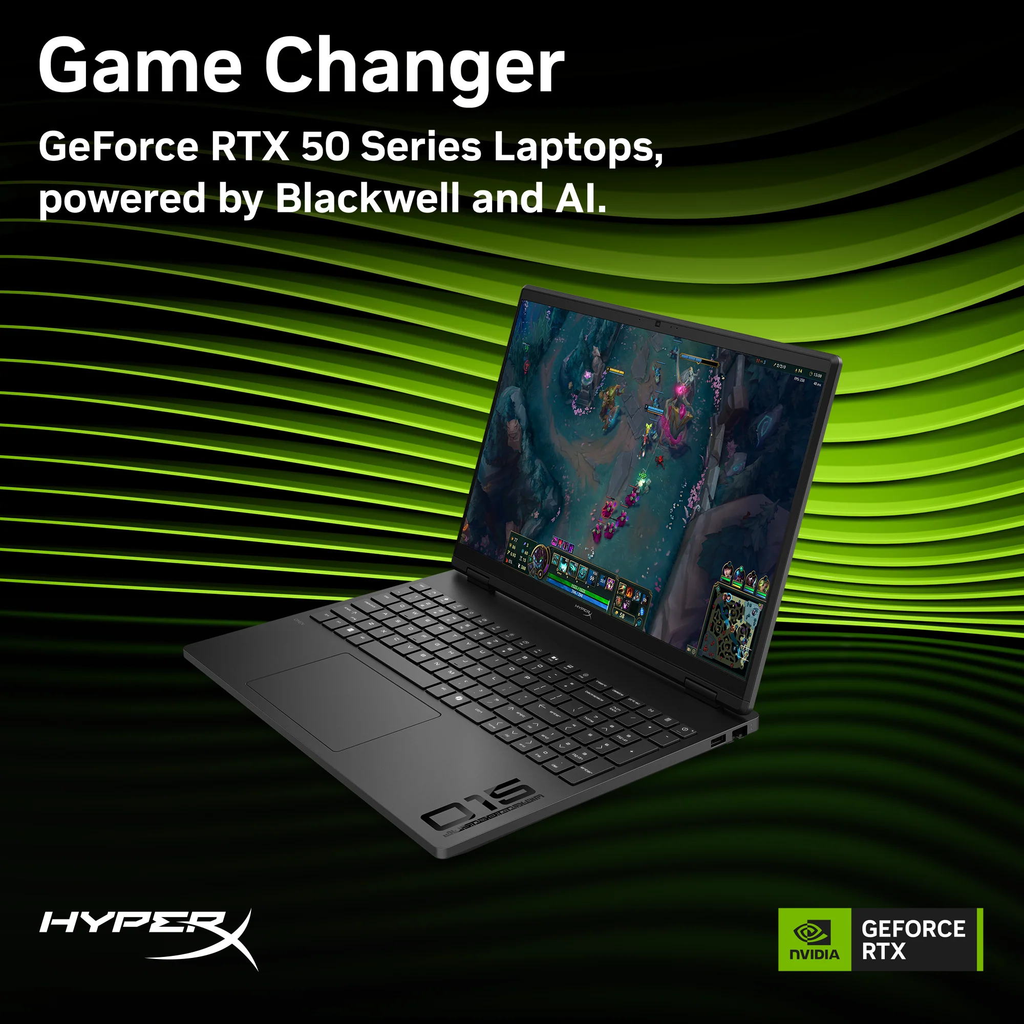 HyperX OMEN 15 inch Gaming Laptop PC 15-gb0010ca, Windows 11 Home, 15.3", AMD Ryzen™ 7, 16GB RAM, 1TB SSD, NVIDIA® GeForce RTX™ 5060, 2K, Shadow black - Image 4