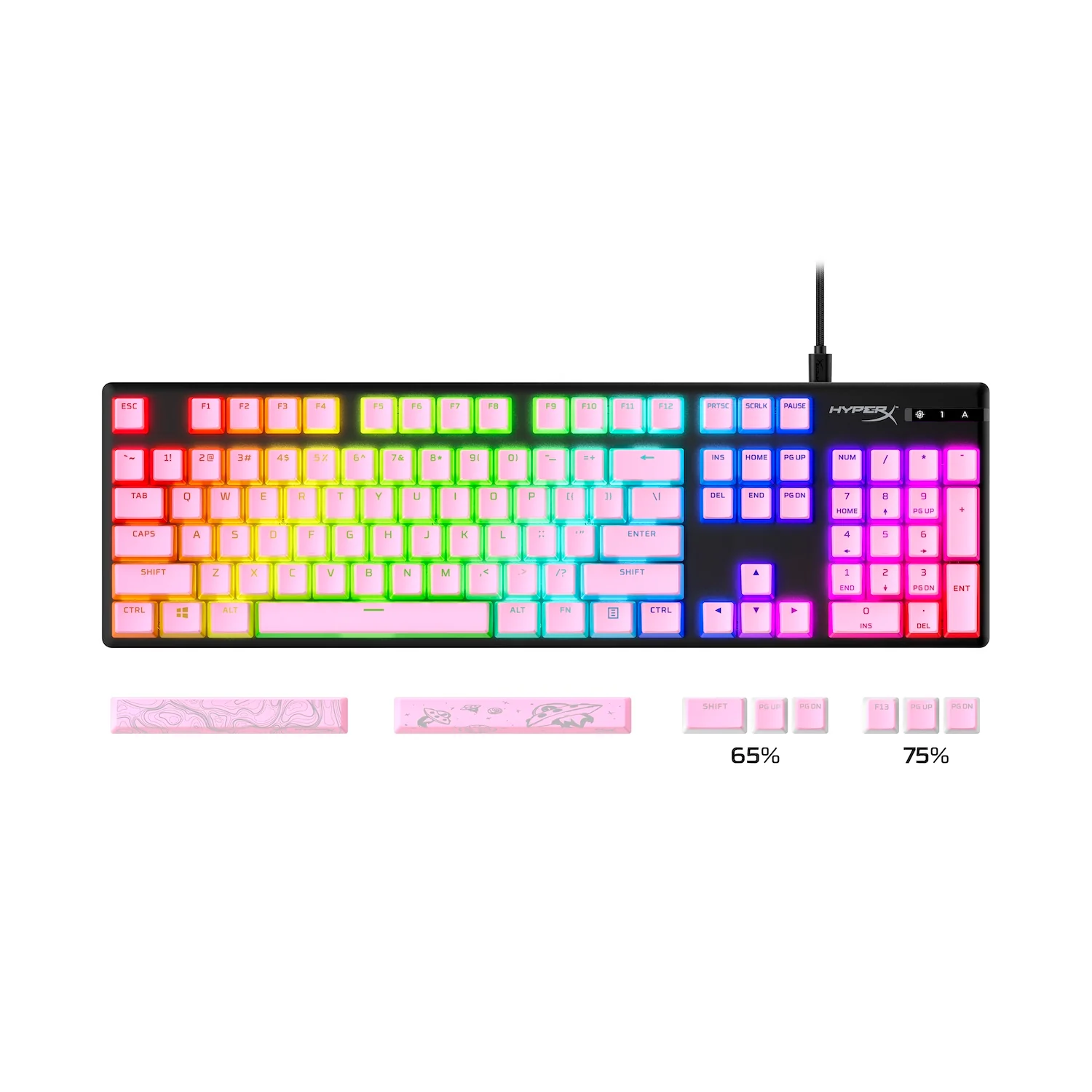 HyperX Pudding Keycaps 2 – Full Key Set – PBT - Image 10