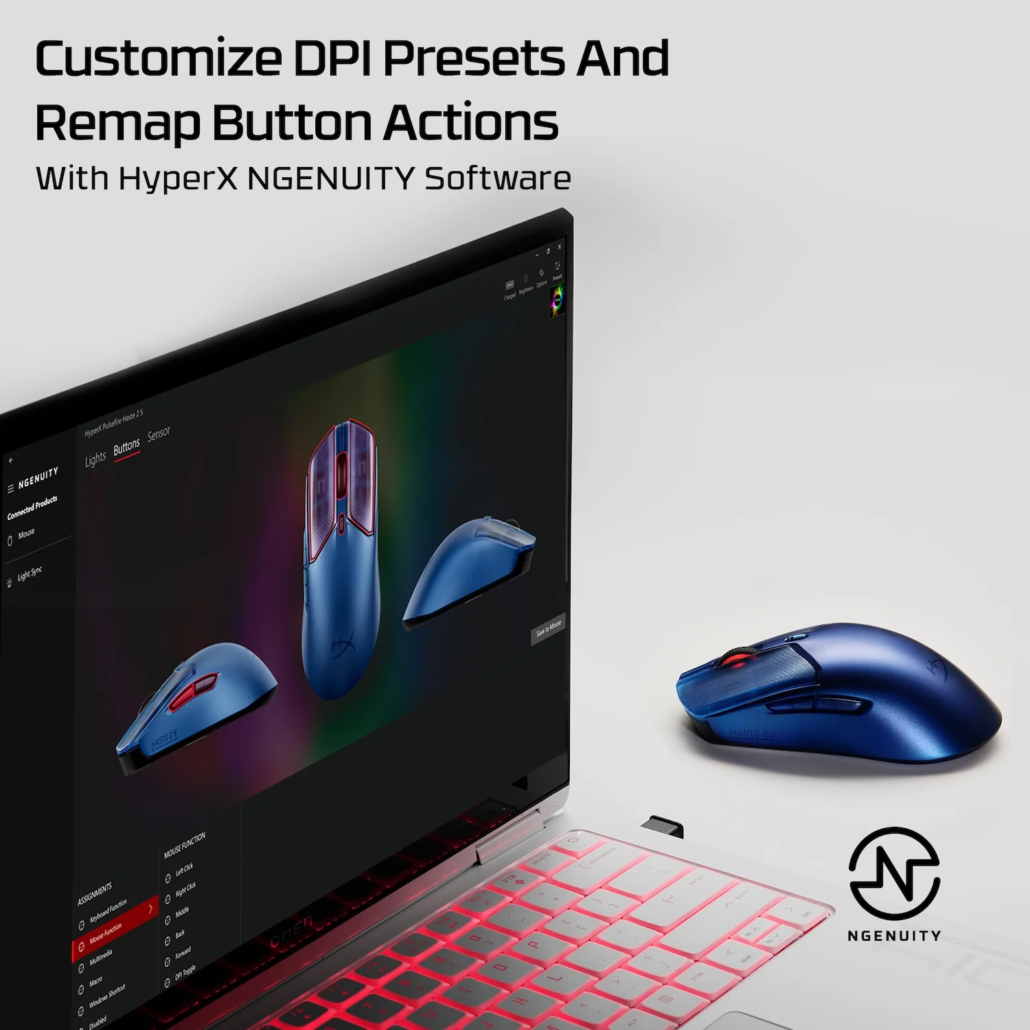 HyperX Pulsefire Haste 2 S – Wireless Gaming Mouse - Image 6