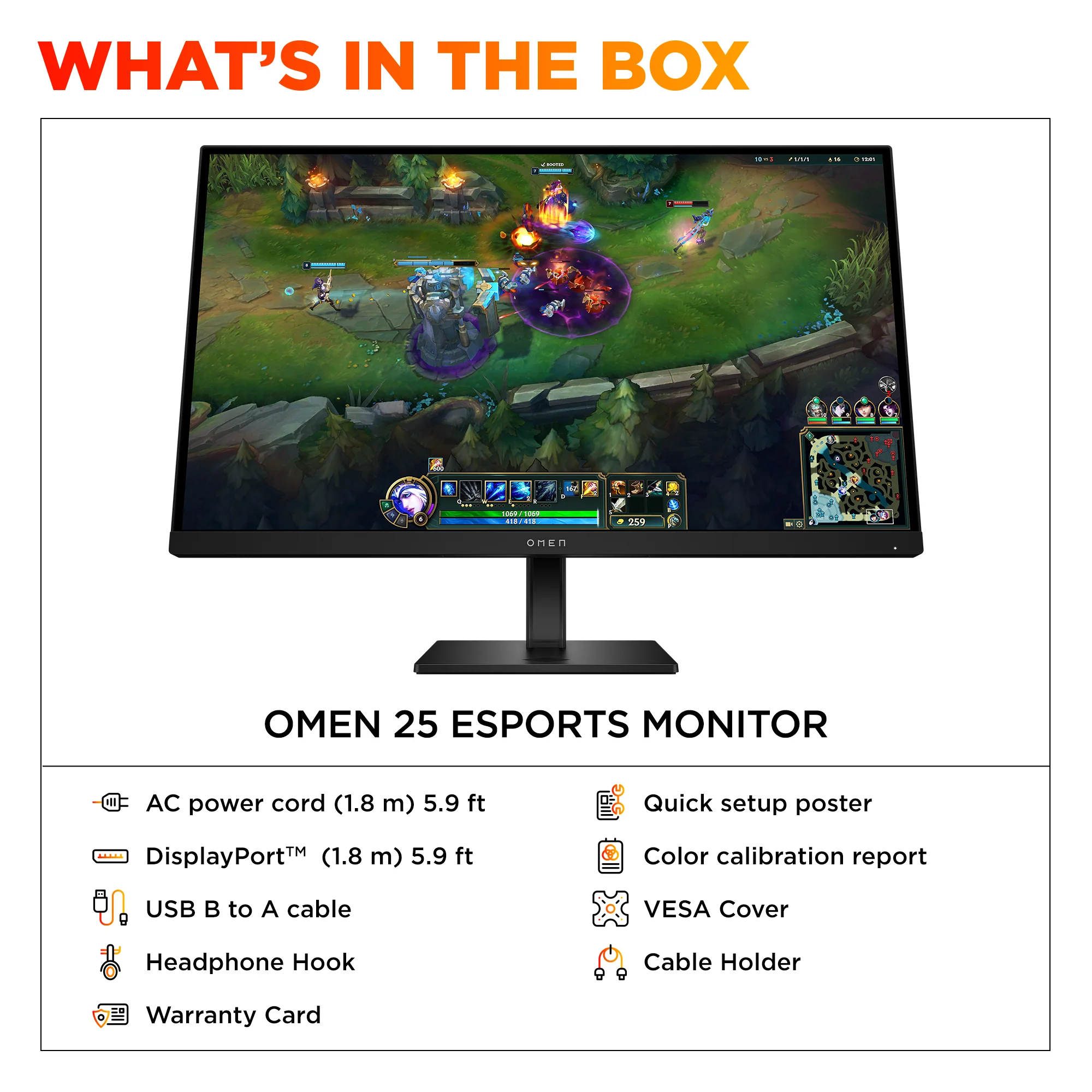 OMEN 24.5inch FHD 360Hz Gaming Monitor - OMEN 25 - Image 10