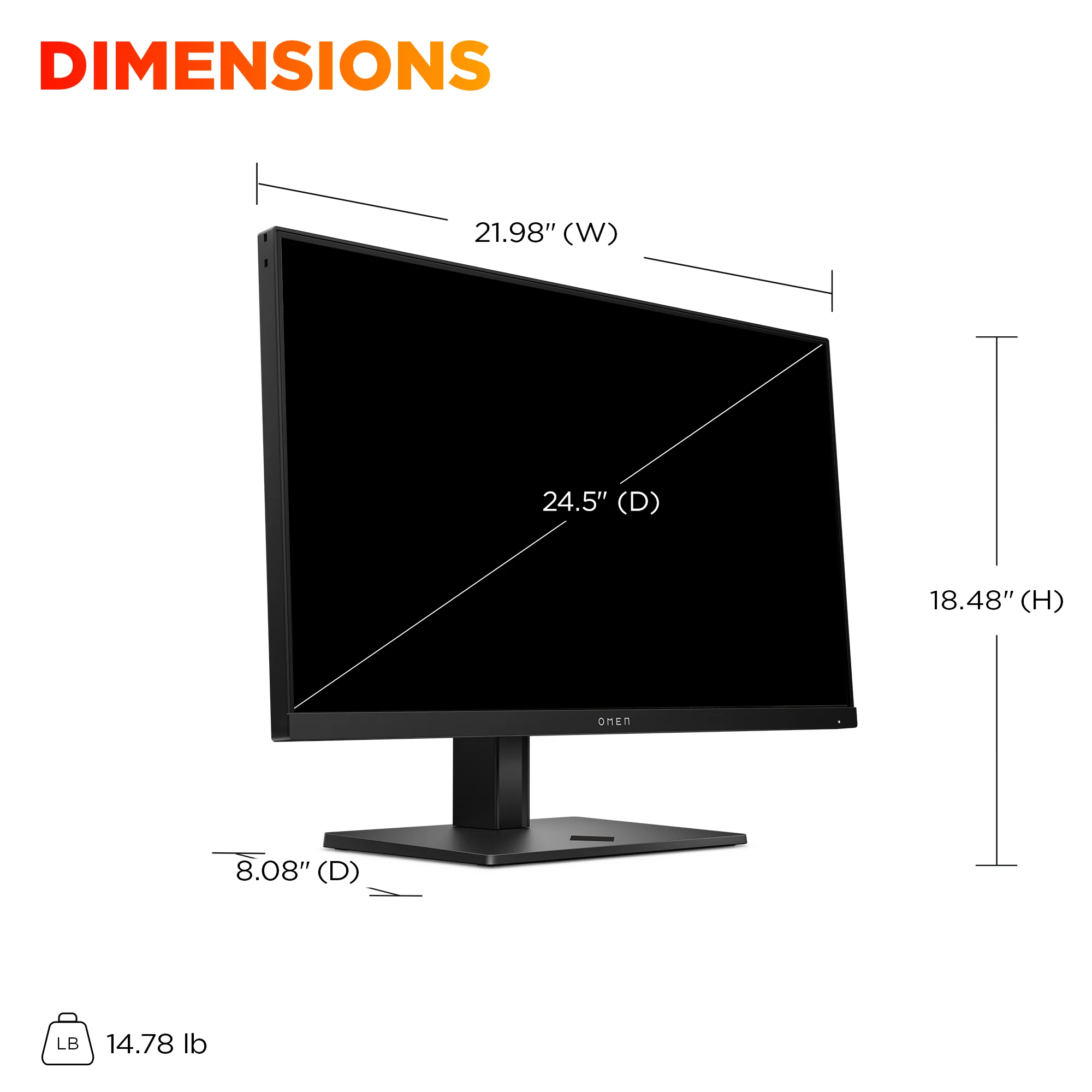 OMEN 24.5inch FHD 360Hz Gaming Monitor - OMEN 25 - Image 8