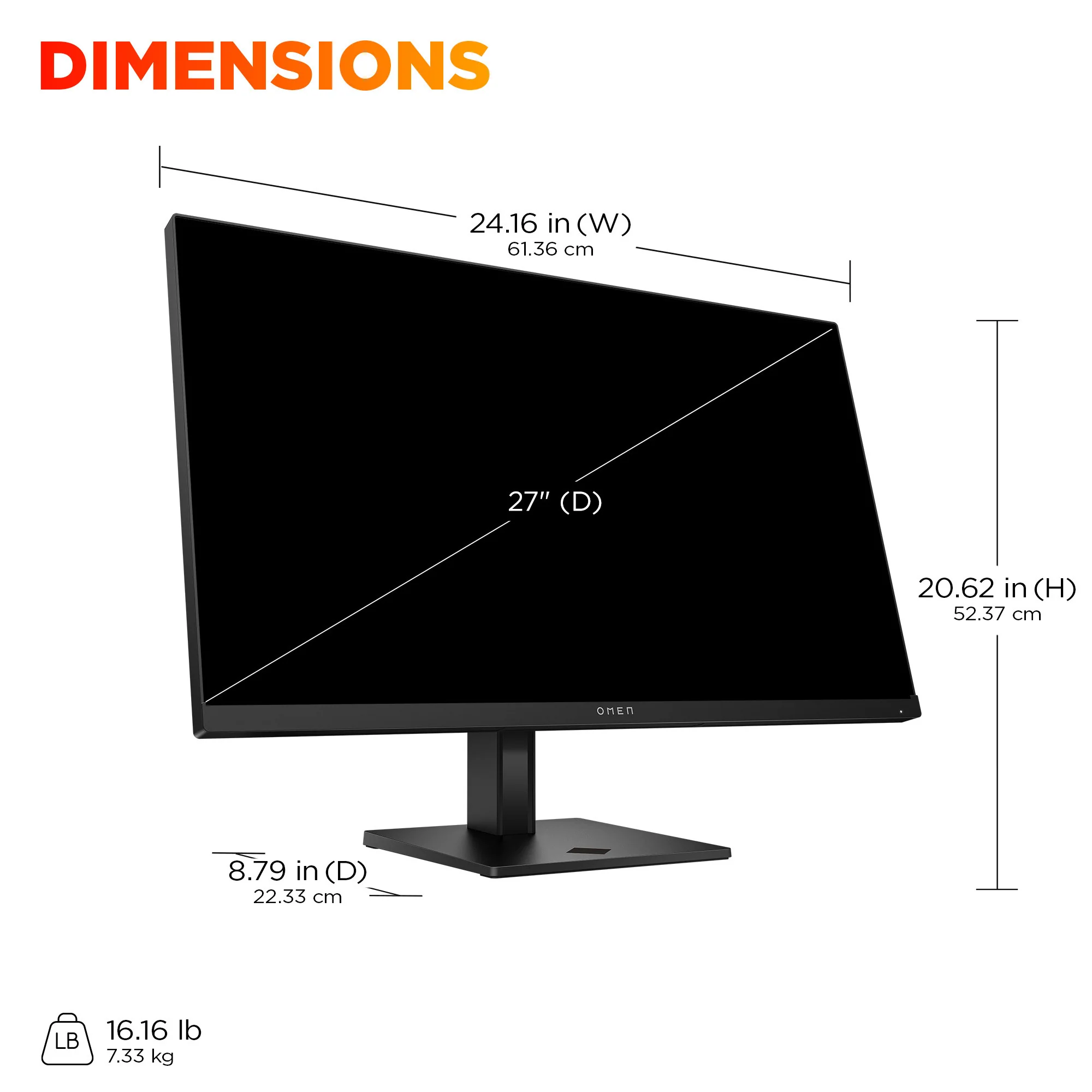 OMEN 27 inch QHD 180Hz Gaming Monitor - OMEN 27q G2 - Image 9