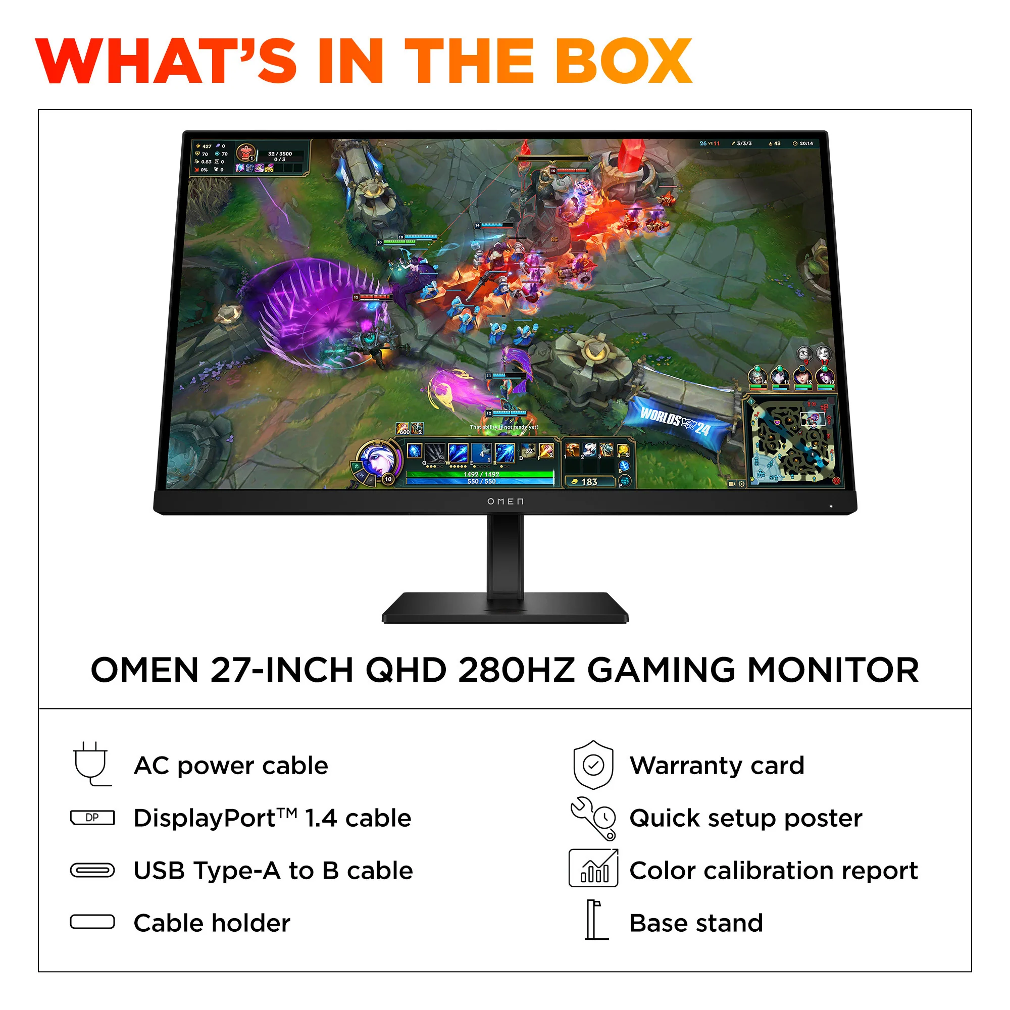 OMEN 27 inch QHD 280Hz Gaming Monitor - OMEN 27qs G2 - Image 10