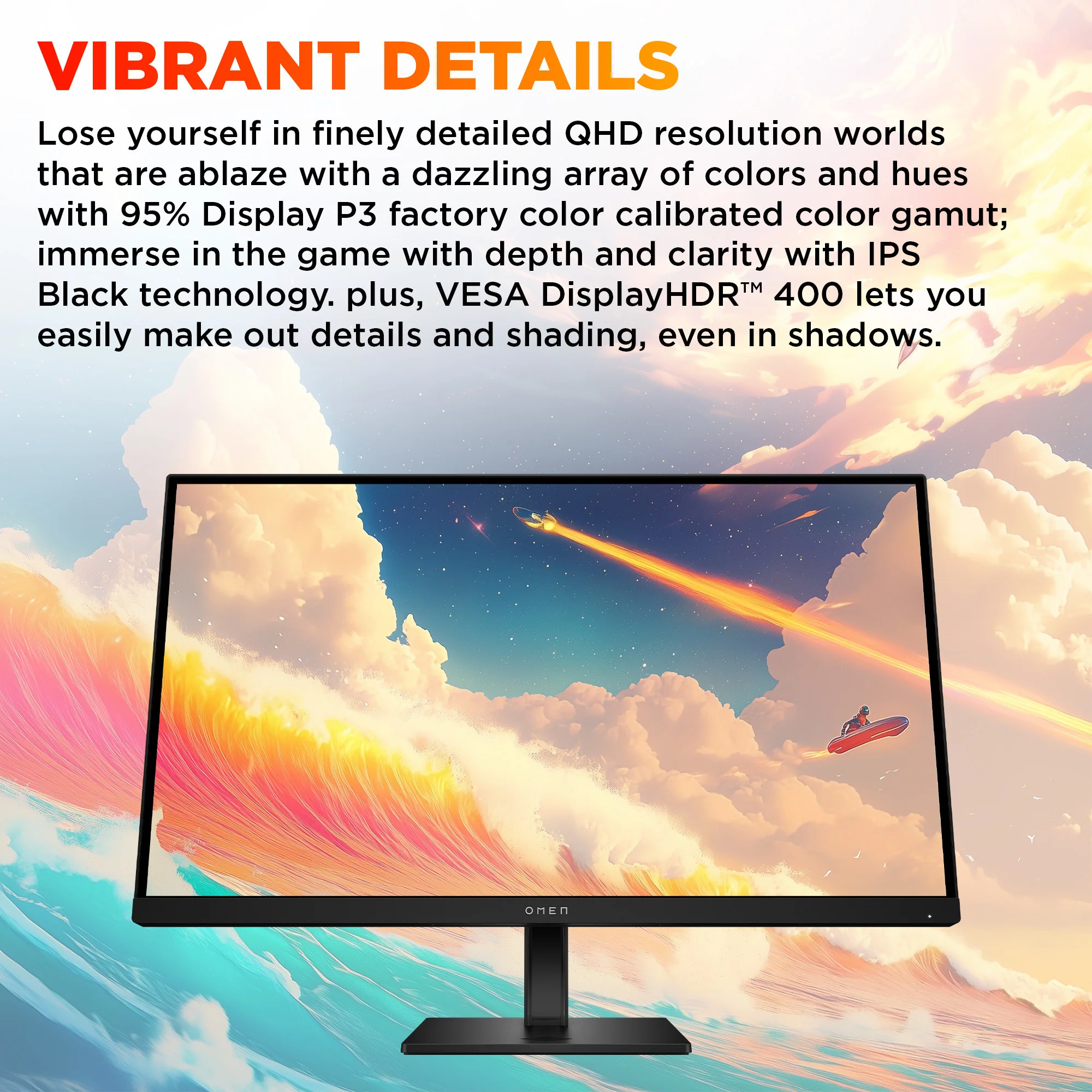 OMEN 27 inch QHD 280Hz Gaming Monitor - OMEN 27qs G2 - Image 3