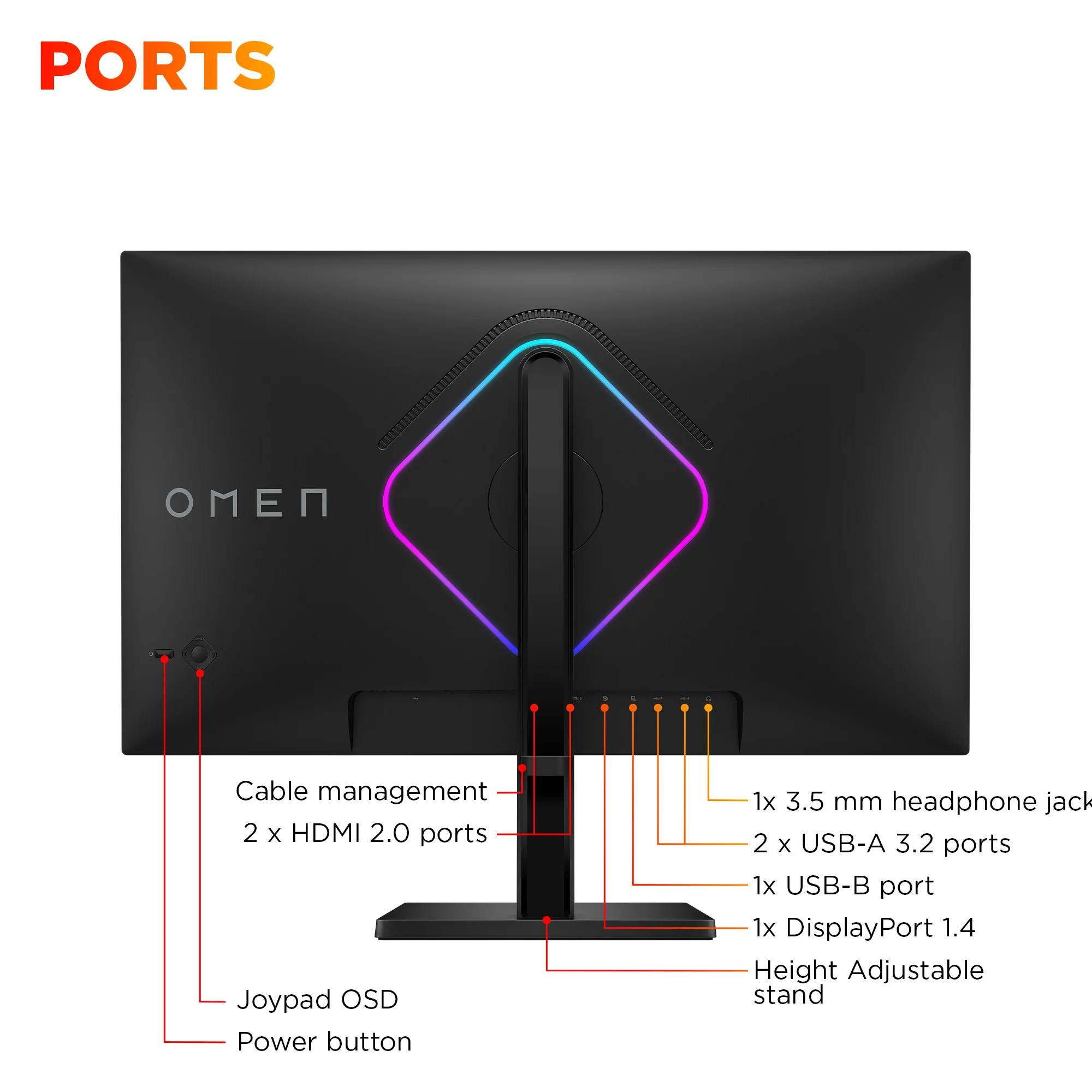 OMEN 27 inch QHD 280Hz Gaming Monitor - OMEN 27qs G2 - Image 9