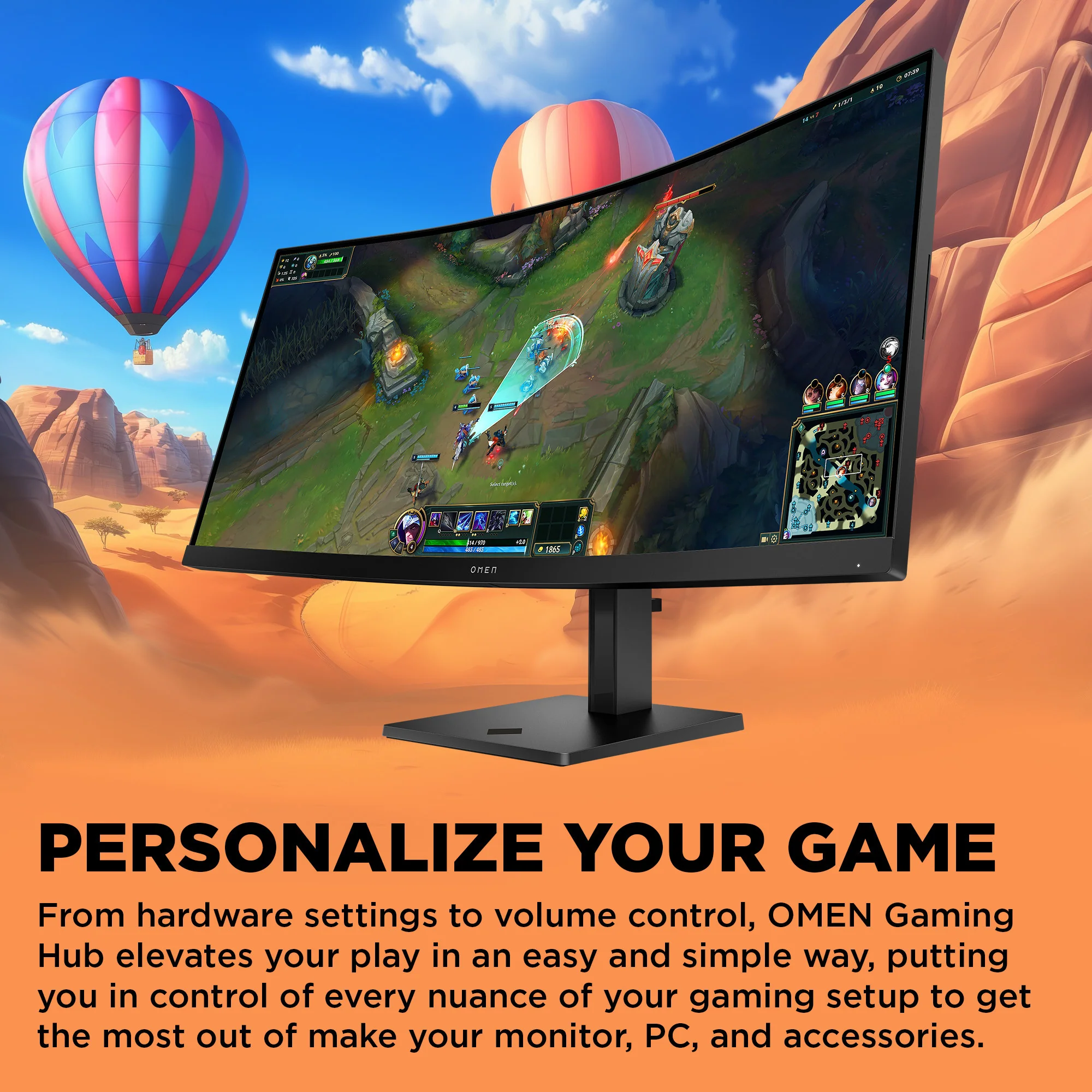OMEN 34 inch WQHD 180Hz Curved Gaming Monitor - OMEN 34c G2 - Image 6