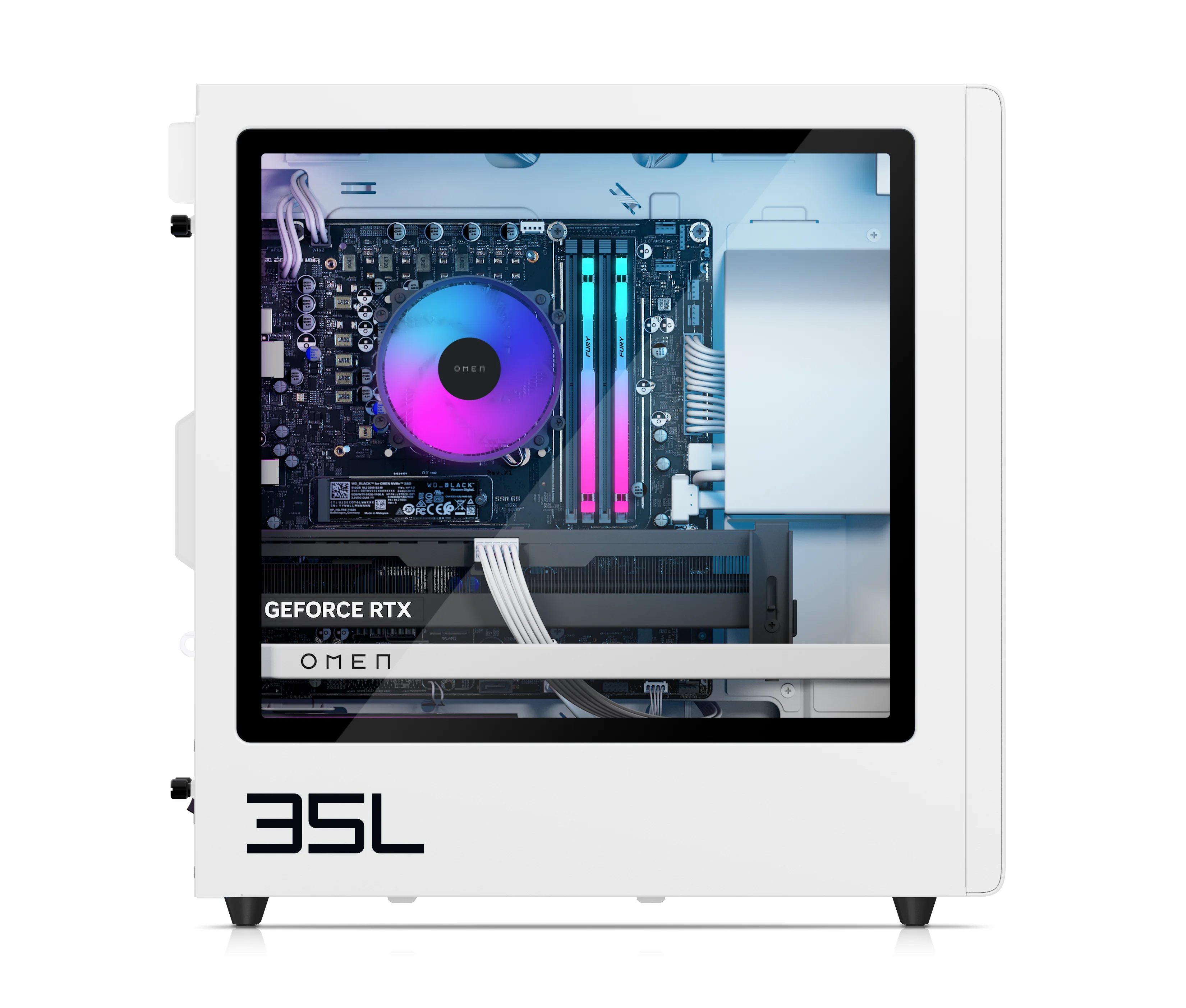 OMEN 35L Gaming Desktop GT16-0089 PC, Windows 11 Home, AMD Ryzen™ 7, 32GB RAM, 2TB SSD, NVIDIA® GeForce RTX™ 5070, Ceramic white - Image 4